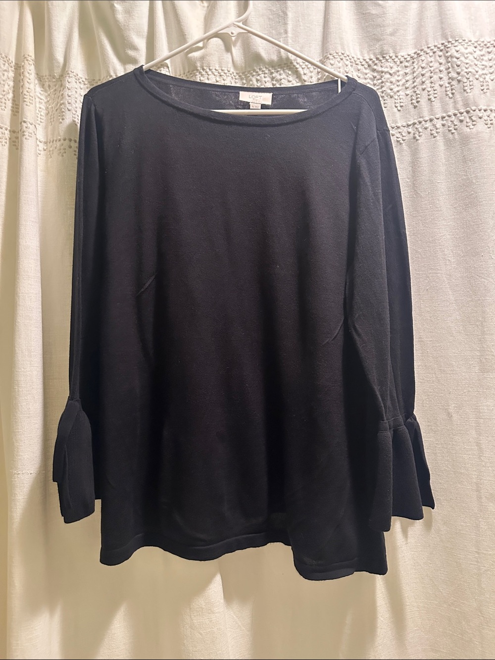 LOFT Black Crewneck Sweater